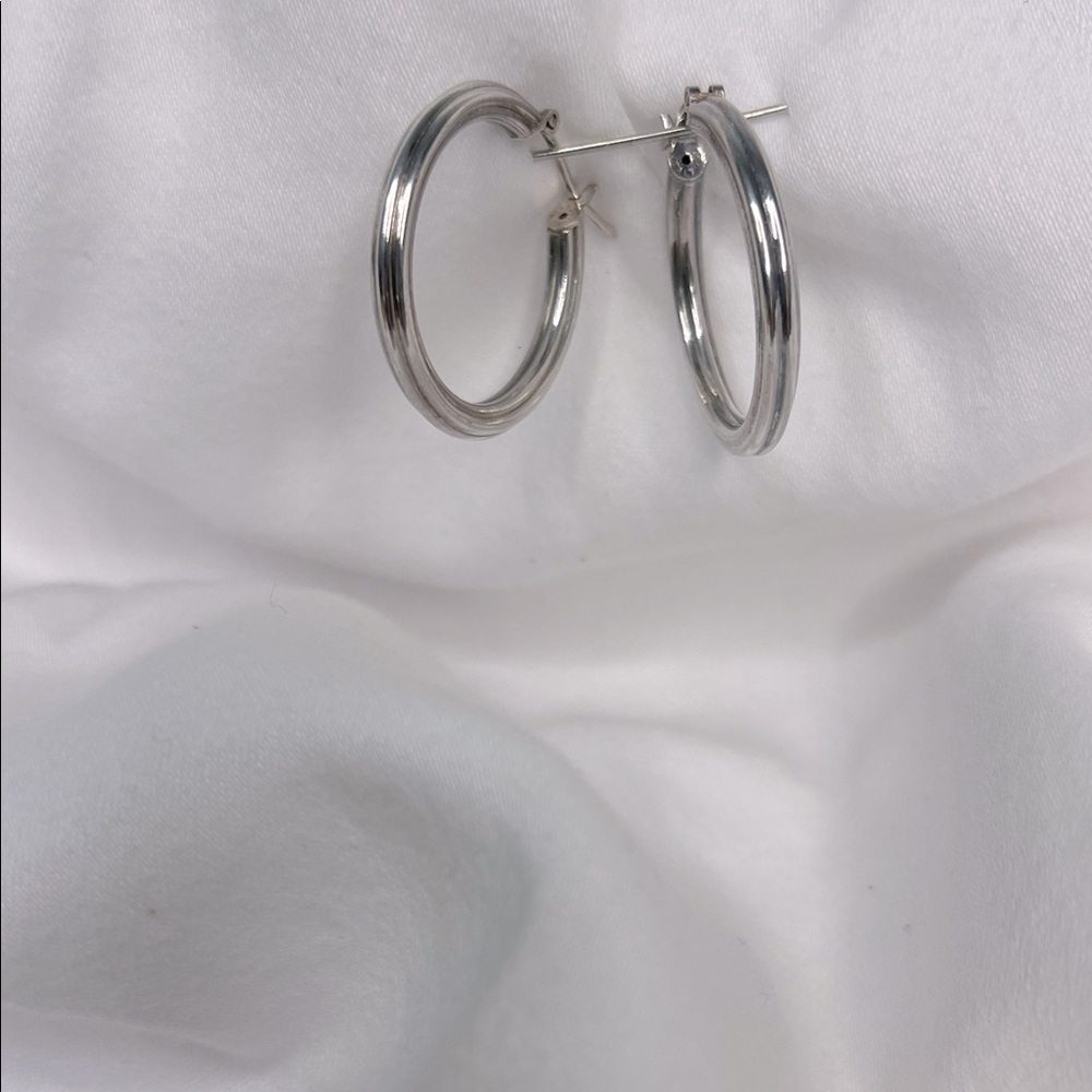Elegant Silver Hoop Earrings